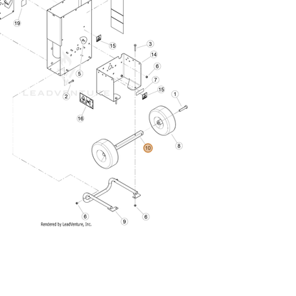 ECHO part YH479001570 — IPL diagram snippet (6x zoom, amber highlight)