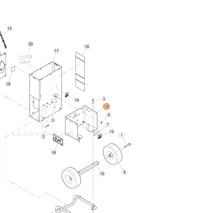 ECHO part YH479001630 — IPL diagram snippet (6x zoom, amber highlight)