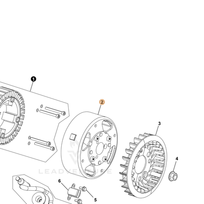 ECHO part YH479001660 — IPL diagram snippet (6x zoom, amber highlight)