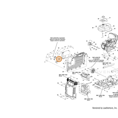 ECHO part YH479001760 — IPL diagram snippet (6x zoom, amber highlight)