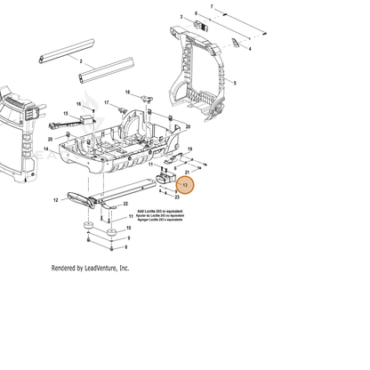 ECHO part YH479001770 — IPL diagram snippet (6x zoom, amber highlight)