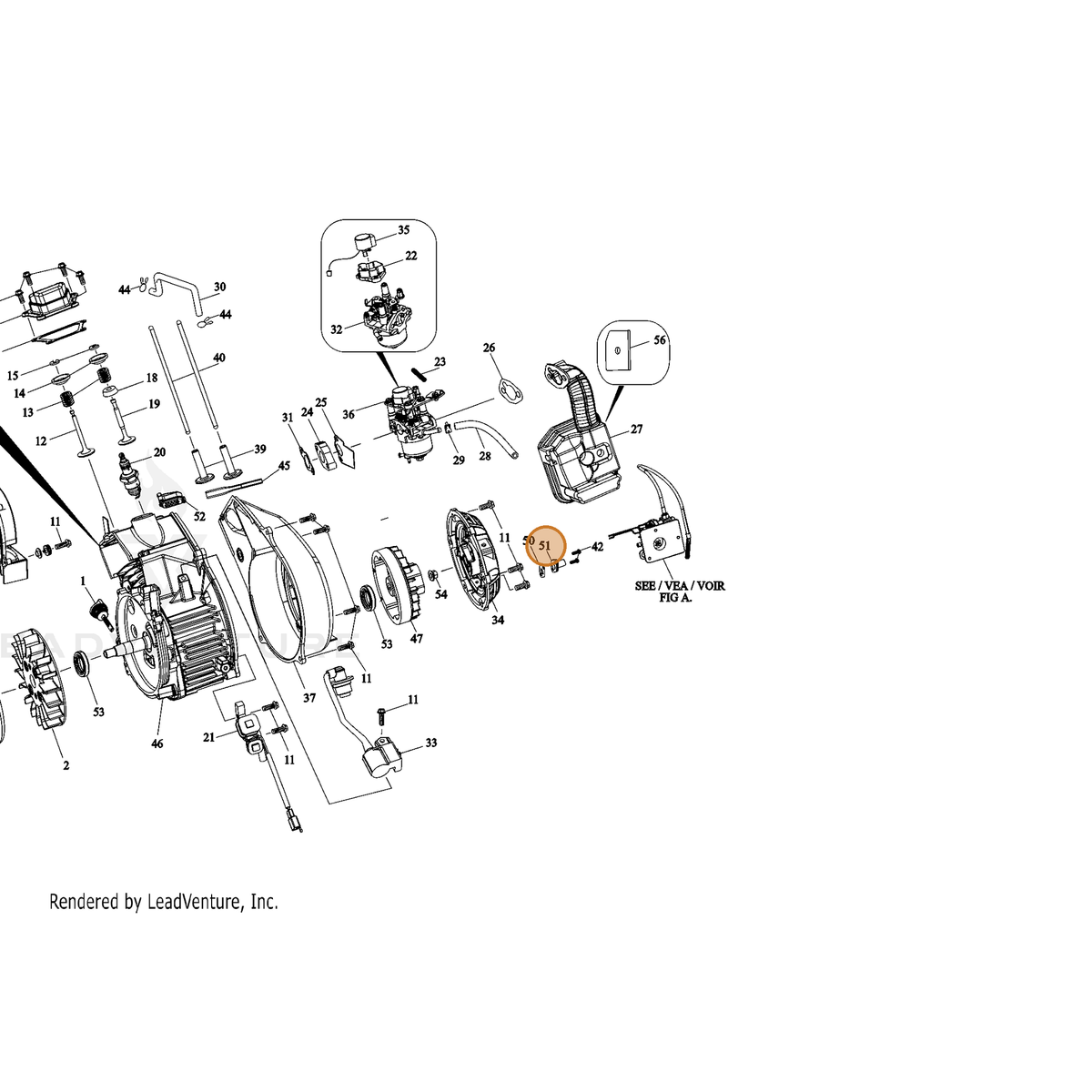 ECHO part YH479001840 — IPL diagram snippet (6x zoom, amber highlight)