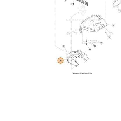 ECHO part YH479001870 — IPL diagram snippet (6x zoom, amber highlight)