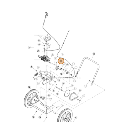 ECHO part YH479001910 — IPL diagram snippet (6x zoom, amber highlight)