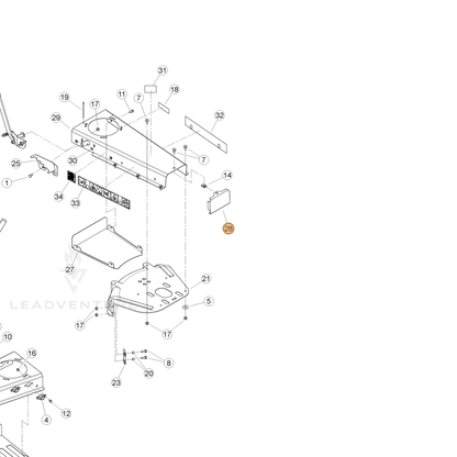 ECHO part YH479001920 — IPL diagram snippet (6x zoom, amber highlight)
