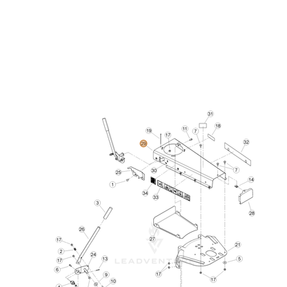 ECHO part YH479001940 — IPL diagram snippet (6x zoom, amber highlight)