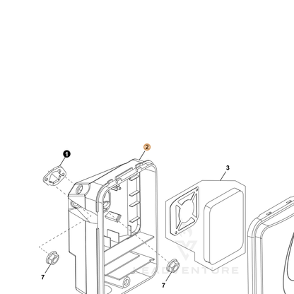 ECHO part YH479001970 — IPL diagram snippet (6x zoom, amber highlight)