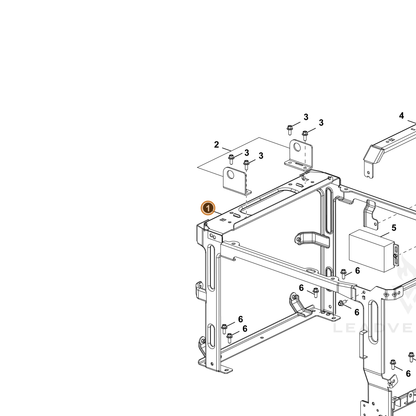ECHO part YH479002010 — IPL diagram snippet (6x zoom, amber highlight)