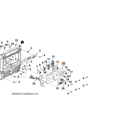ECHO part YH479002040 — IPL diagram snippet (6x zoom, amber highlight)