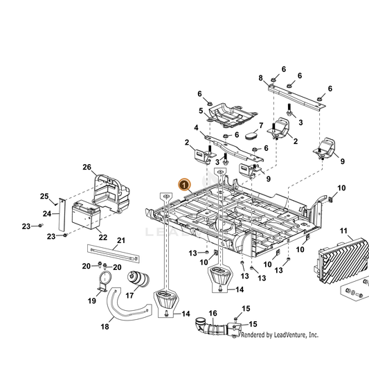 ECHO part YH479002150 — IPL diagram snippet (6x zoom, amber highlight)