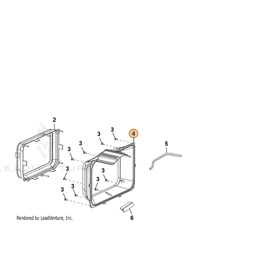 ECHO part YH479002170 — IPL diagram snippet (6x zoom, amber highlight)