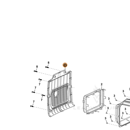 ECHO part YH479002190 — IPL diagram snippet (6x zoom, amber highlight)