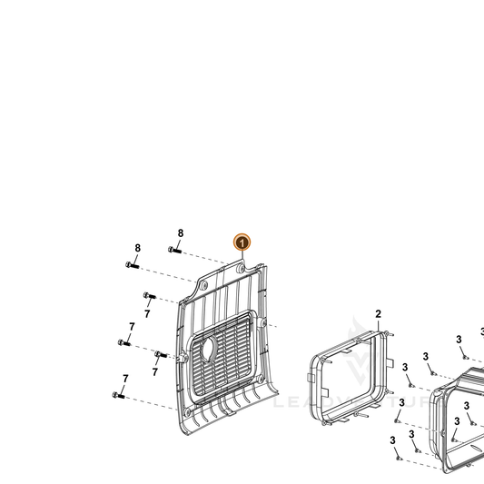 ECHO part YH479002190 — IPL diagram snippet (6x zoom, amber highlight)
