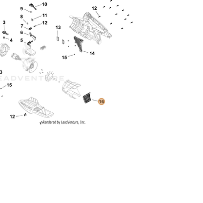 ECHO part YH479002370 — IPL diagram snippet (6x zoom, amber highlight)