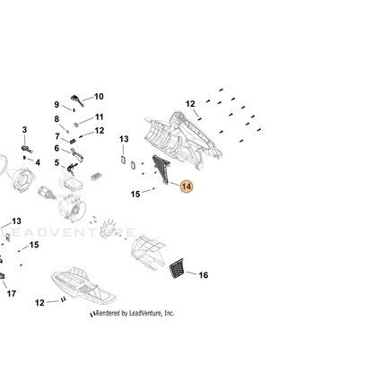 ECHO part YH479002380 — IPL diagram snippet (6x zoom, amber highlight)