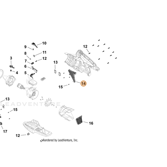 ECHO part YH479002380 — IPL diagram snippet (6x zoom, amber highlight)
