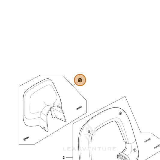 ECHO part YH479002400 — IPL diagram snippet (6x zoom, amber highlight)