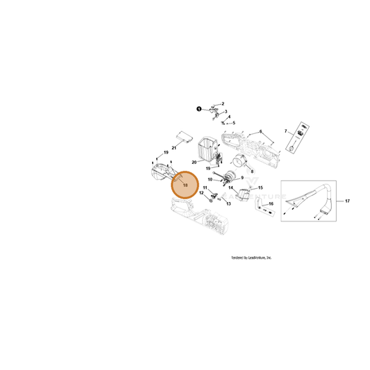 ECHO part YH479002430 — IPL diagram snippet (6x zoom, amber highlight)