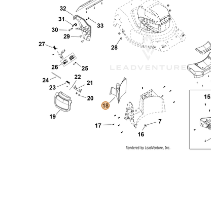 ECHO part YH479002470 — IPL diagram snippet (6x zoom, amber highlight)