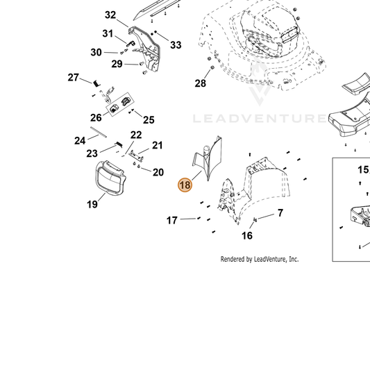 ECHO part YH479002470 — IPL diagram snippet (6x zoom, amber highlight)