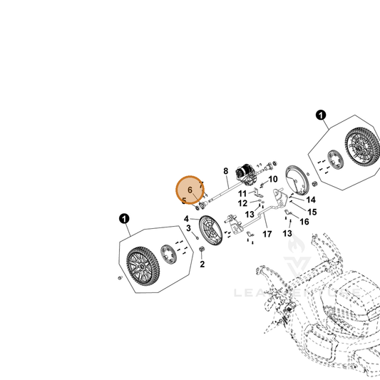 ECHO part YH479002490 — IPL diagram snippet (6x zoom, amber highlight)
