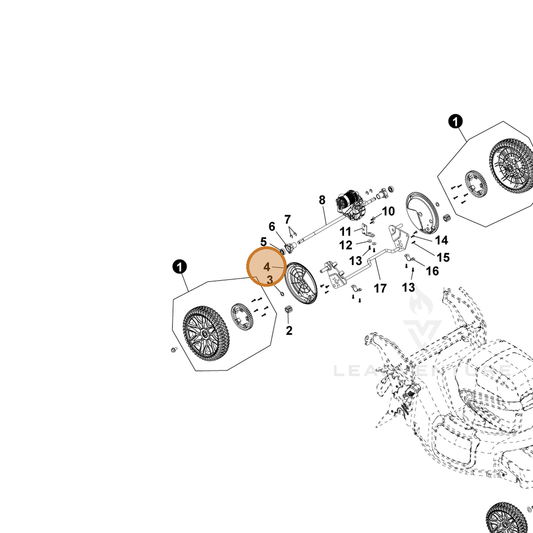 ECHO part YH479002510 — IPL diagram snippet (6x zoom, amber highlight)