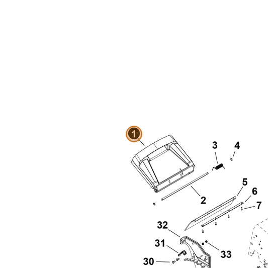 ECHO part YH479002570 — IPL diagram snippet (6x zoom, amber highlight)