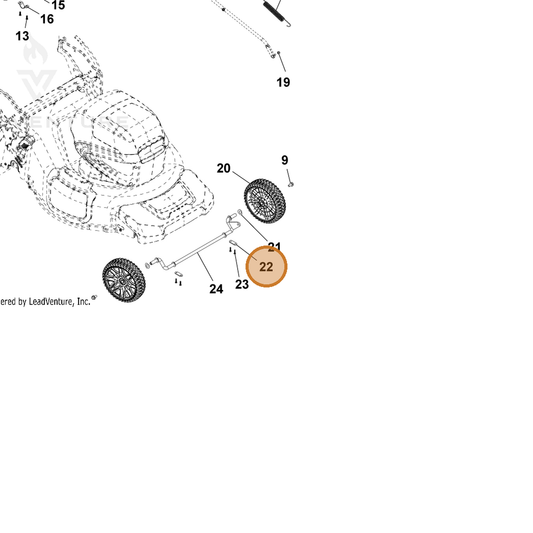ECHO part YH479002590 — IPL diagram snippet (6x zoom, amber highlight)