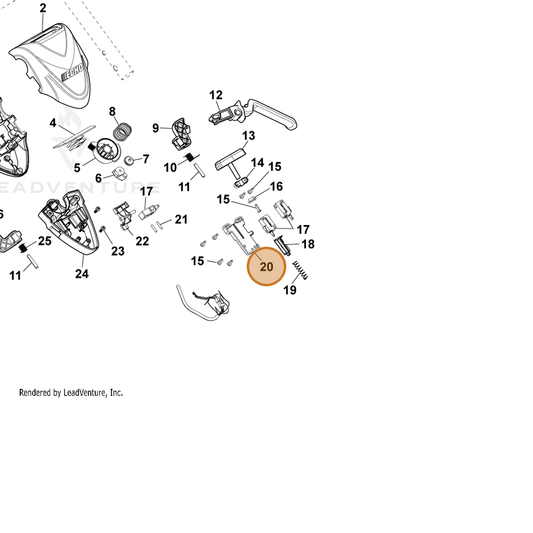 ECHO part YH479002630 — IPL diagram snippet (6x zoom, amber highlight)