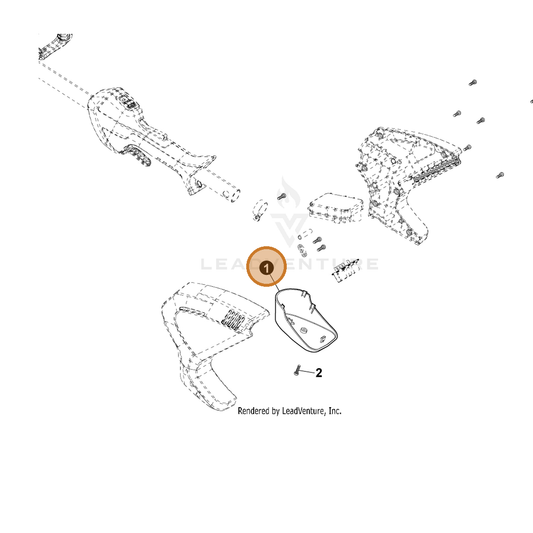 ECHO part YH479002680 — IPL diagram snippet (6x zoom, amber highlight)