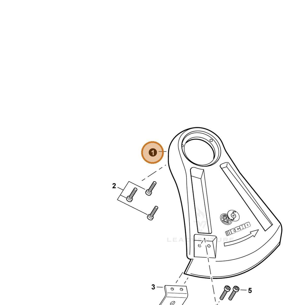 Echo part YH479002700 — IPL diagram snippet (6x zoom, amber highlight)