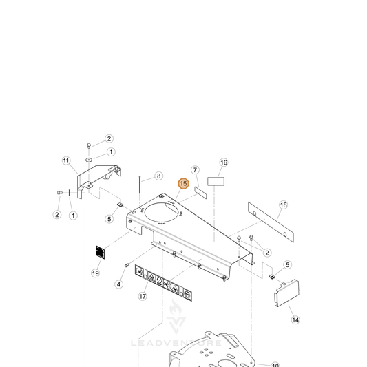 ECHO part YH479002770 — IPL diagram snippet (6x zoom, amber highlight)