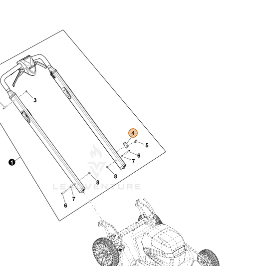 ECHO part YH479002790 — IPL diagram snippet (6x zoom, amber highlight)