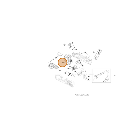 ECHO part YH479002810 — IPL diagram snippet (6x zoom, amber highlight)