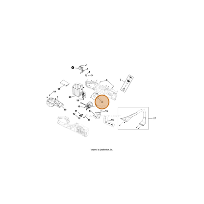 ECHO part YH479002820 — IPL diagram snippet (6x zoom, amber highlight)