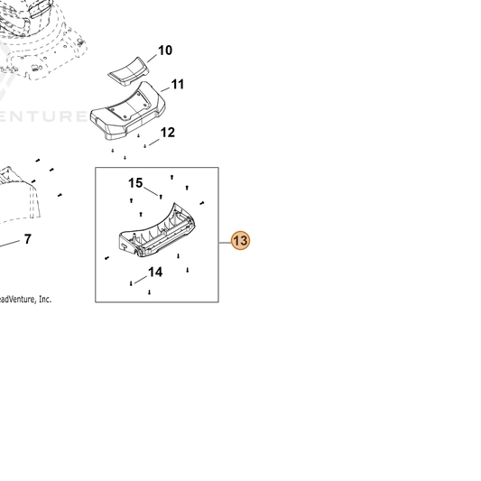 ECHO part YH479002850 — IPL diagram snippet (6x zoom, amber highlight)