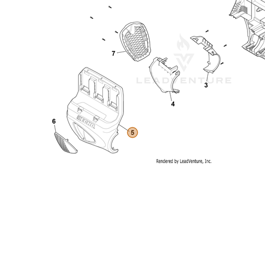 ECHO part YH479002910 — IPL diagram snippet (6x zoom, amber highlight)