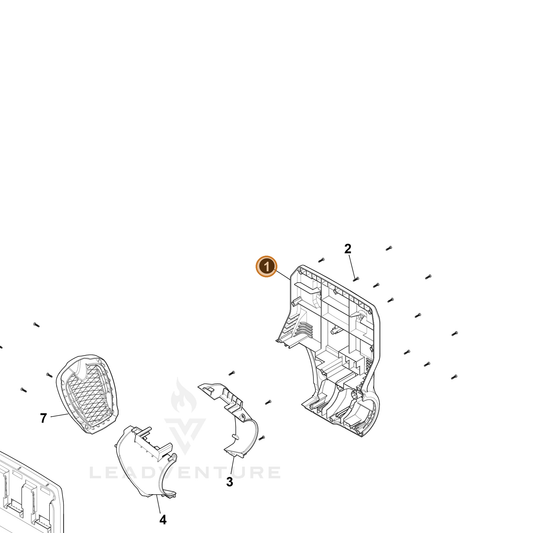 ECHO part YH479002920 — IPL diagram snippet (6x zoom, amber highlight)