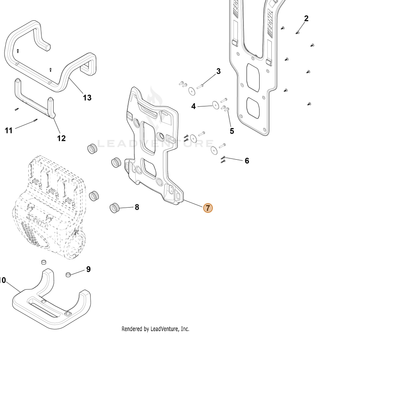 ECHO part YH479002930 — IPL diagram snippet (6x zoom, amber highlight)