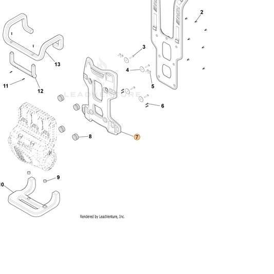 ECHO part YH479002930 — IPL diagram snippet (6x zoom, amber highlight)