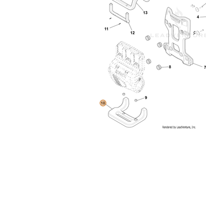ECHO part YH479002940 — IPL diagram snippet (6x zoom, amber highlight)