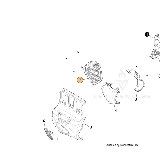 ECHO part YH479002970 — IPL diagram snippet (6x zoom, amber highlight)