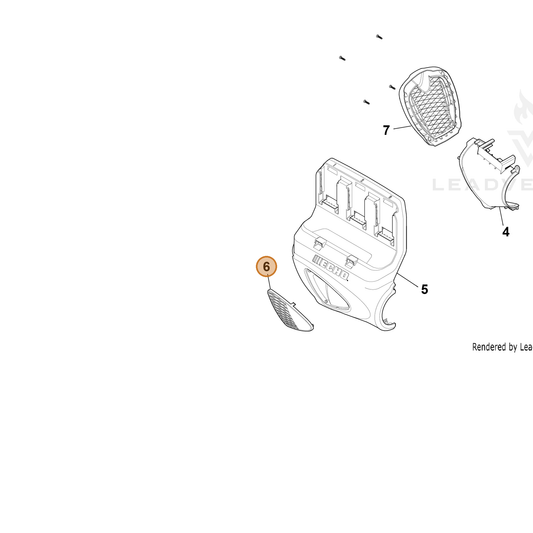 ECHO part YH479002990 — IPL diagram snippet (6x zoom, amber highlight)