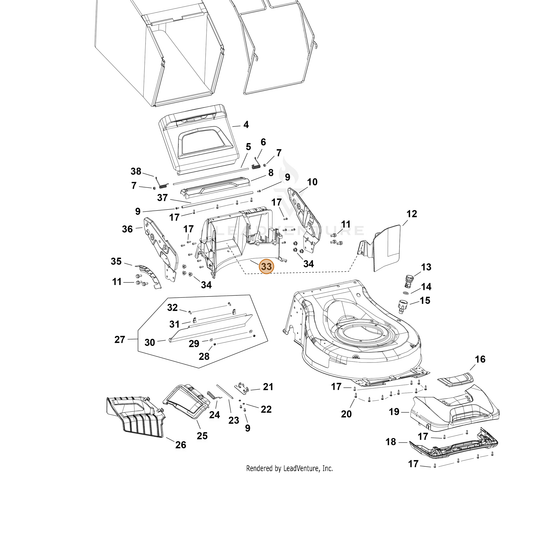 Echo part YH479003070 — IPL diagram snippet (6x zoom, amber highlight)