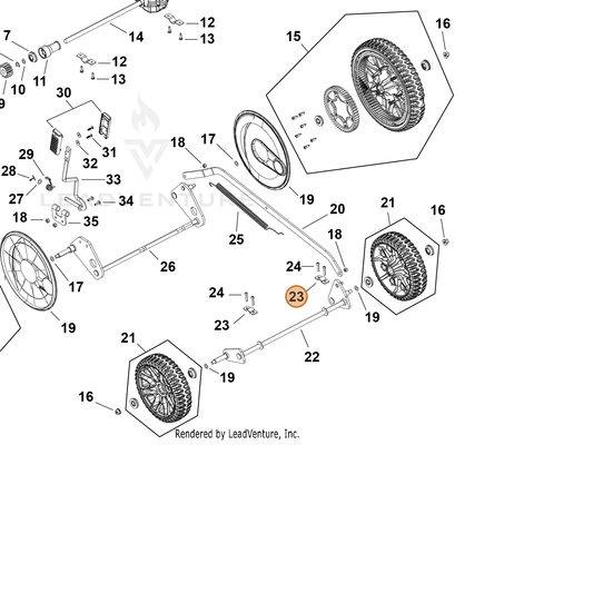 Echo part YH479003080 — IPL diagram snippet (6x zoom, amber highlight)