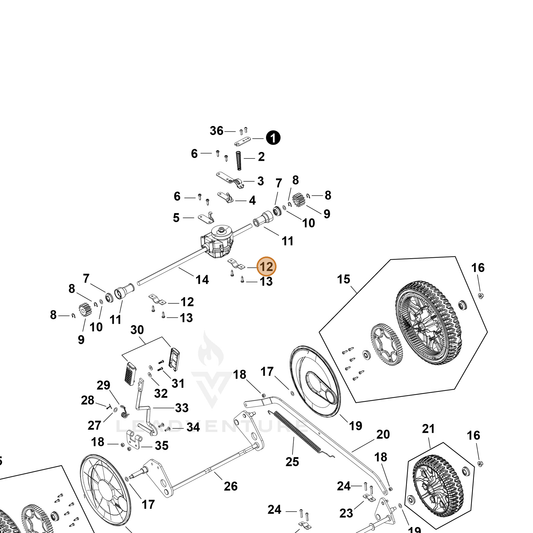 Echo part YH479003130 — IPL diagram snippet (6x zoom, amber highlight)