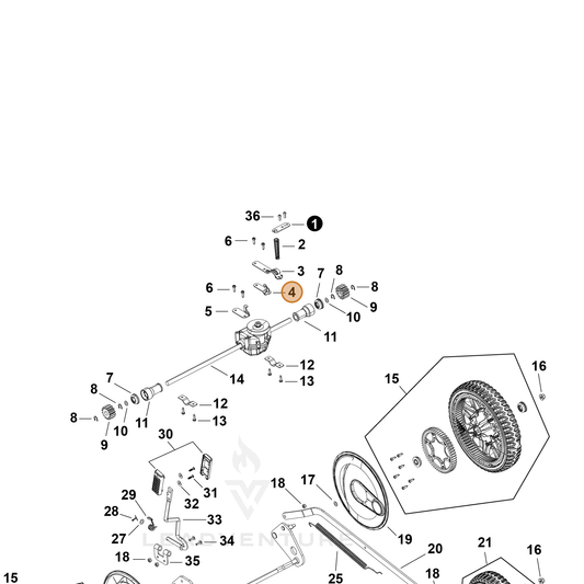 Echo part YH479003140 — IPL diagram snippet (6x zoom, amber highlight)