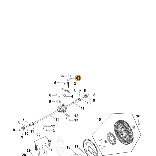 Echo part YH479003170 — IPL diagram snippet (6x zoom, amber highlight)