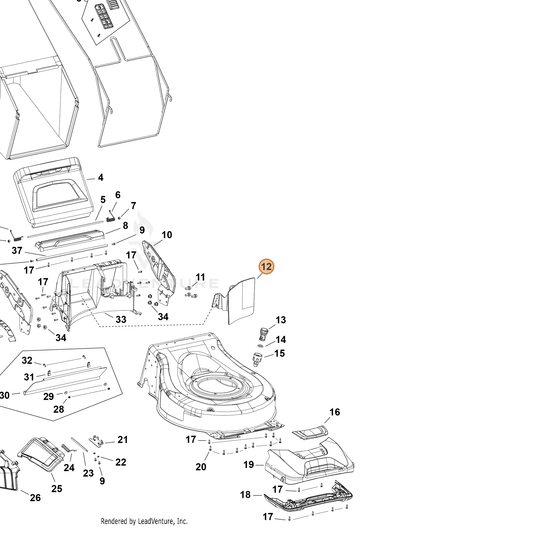 Echo part YH479003211 — IPL diagram snippet (6x zoom, amber highlight)
