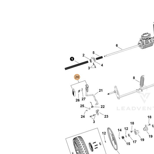 Echo part YH479003230 — IPL diagram snippet (6x zoom, amber highlight)